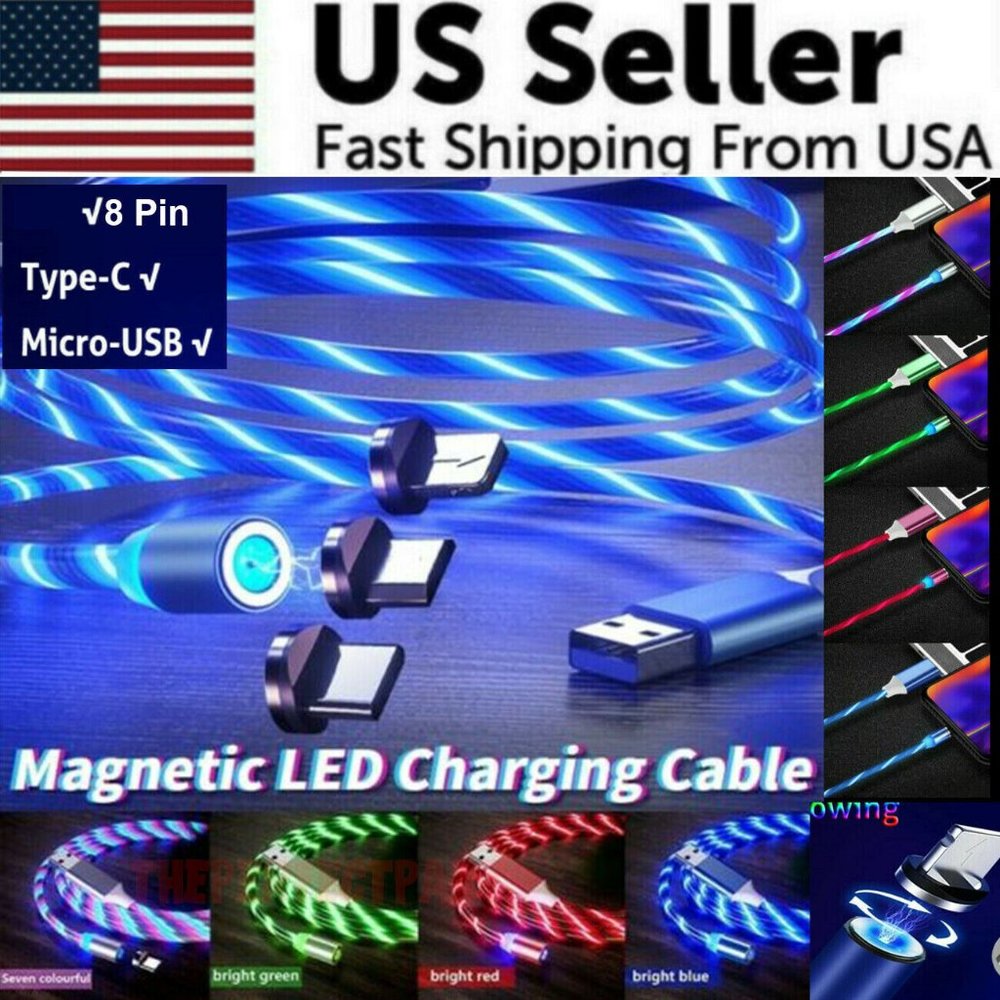 3 in 1 Magnetic Fast Charging Light Up Phone Charger